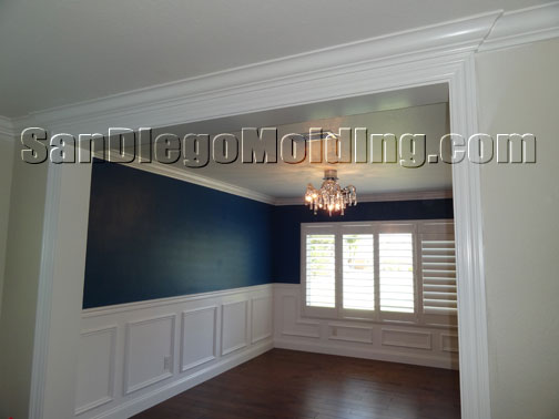 Crown molding, Wainscoting, Doorways, Window casing